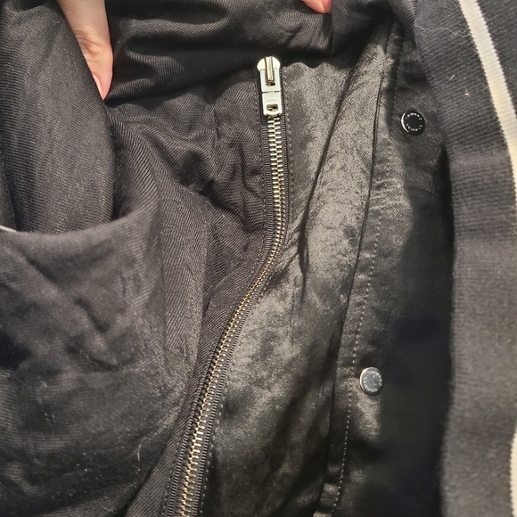 Amiri Black & Gray Satin Bomber Jacket - Picture 11 of 14